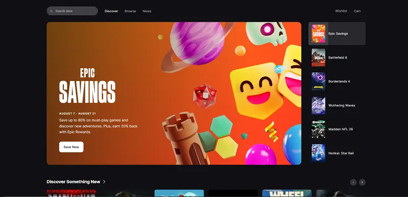 trang chủ Epic Games Store